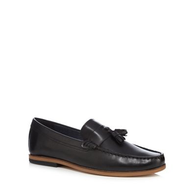Red Herring Black leather loafers
